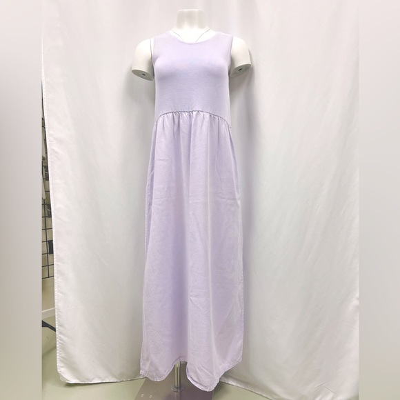 NWOT Sleeveless Tencel blend lavender Midi Dress by Signatur - Picture 2 of 6